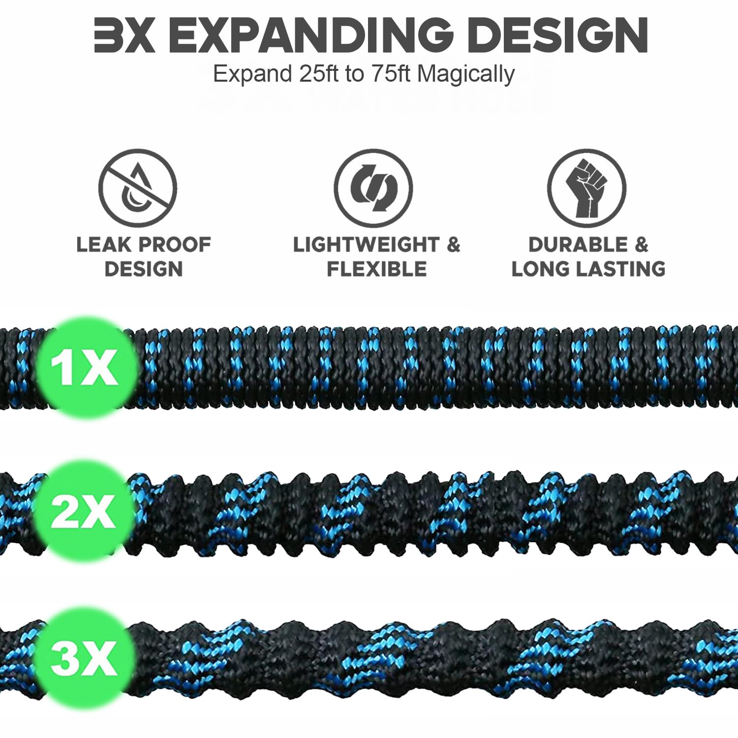 Расширяемый садовый шланг длин – обзор и цена Flexible Hose Braided
