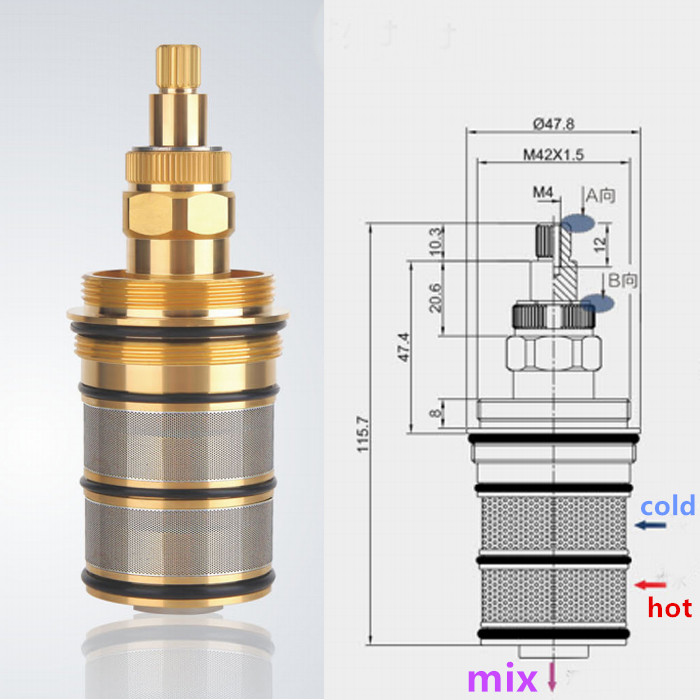 Латунный термостатический карт – обзор и цена Shower Valve Cartridge
